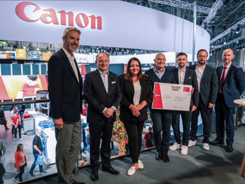 Datagraphic signs for new Canon printers at drupa