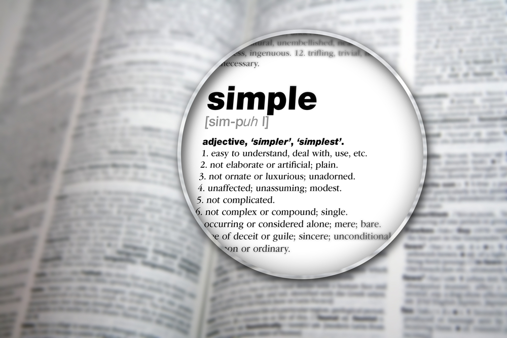 definition of the word simple