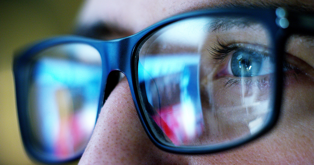 person looking at a digital screen