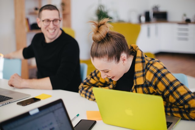 happy employee after using a letter management system