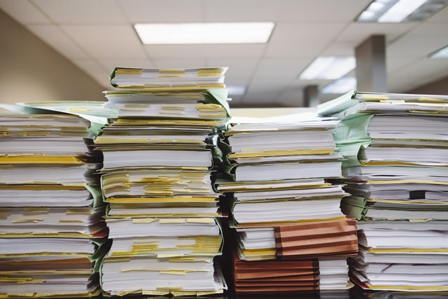 pile of documents for letter management system