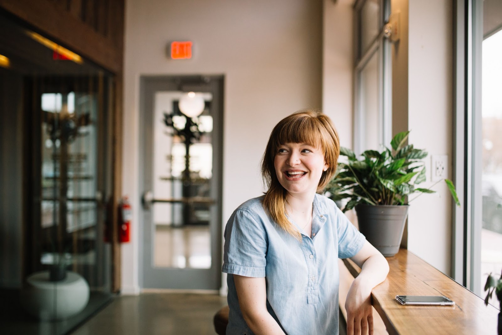 happy female employee